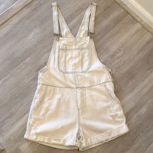 Topshop moto bleached overall shorts size 06